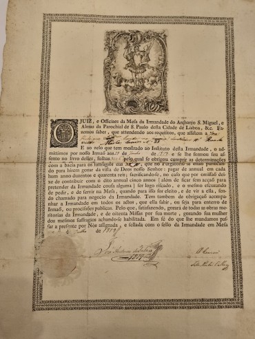 COMPROMISSO DA IRMANDADE DO ARCHANJO S. MIGUEL E ALMAS, E SANTA CARIDAADE (Igreja de S. Paulo Lisboa)