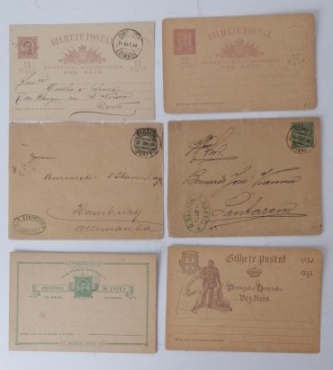 Conjunto de 2 envelopes com selo impresso + 4 bilhetes postais