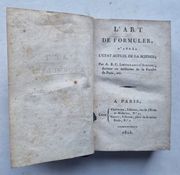 L`ART DE FORMULER D`APRES L`ÉTAT ACTUEL DE LA SCIENCE 
