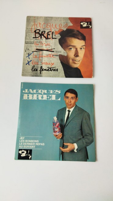 Dois discos de Jacques Brel