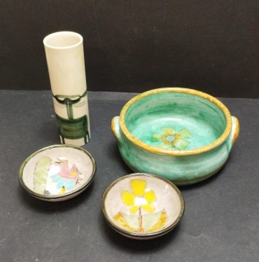 Taça e duas aneleiras 