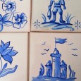 Cinco azulejos figura avulsa