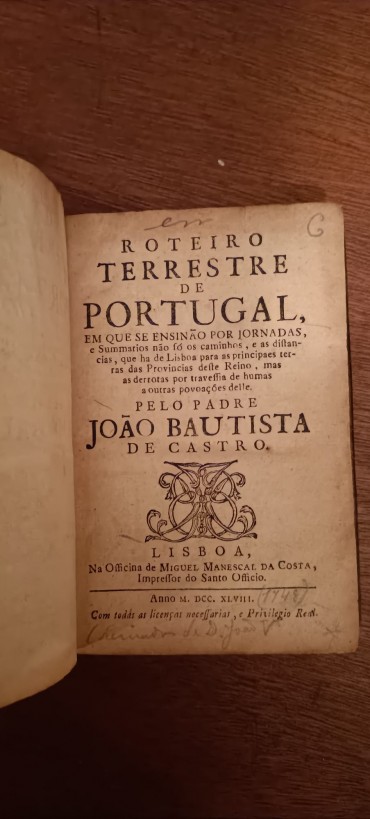 Roteiro terrestre de Portugal pelo Padre João Bautista de Castro