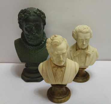 Três bustos «Camões», «Wagner» e «Shubert»