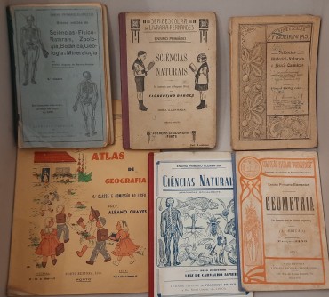 Seis (6) Livros escolares de Sciências e Geografia Antigos