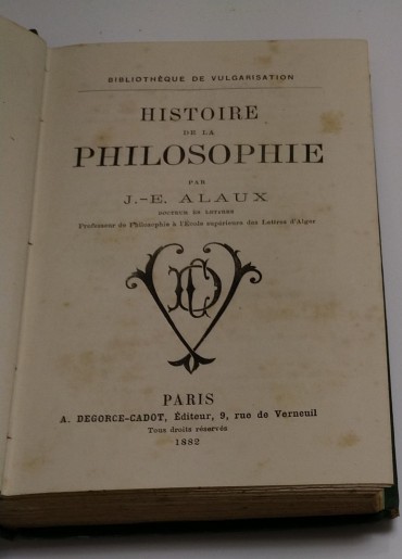 HISTOIRE DE LA PHILOSOPHIE