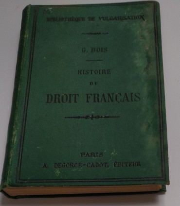 HISTOIRE DO DROIT FRANÇAIS