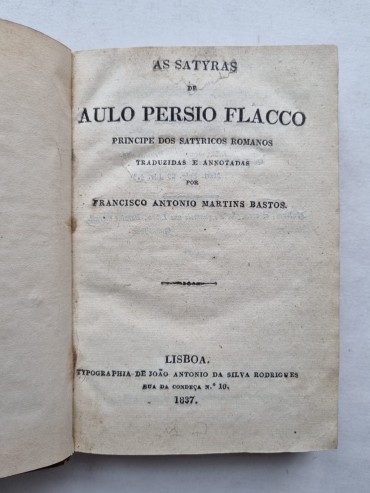 AS SATYRAS DE AULO PERSIO FLACCO
