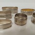 Seis argolas de guardanapo