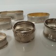 Seis argolas de guardanapo