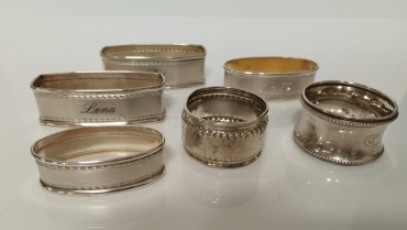 Seis argolas de guardanapo