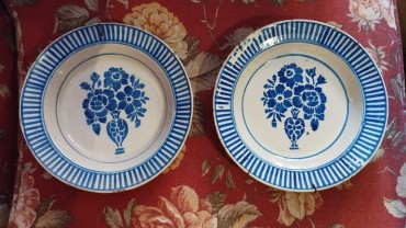 Par de pratos «flores»