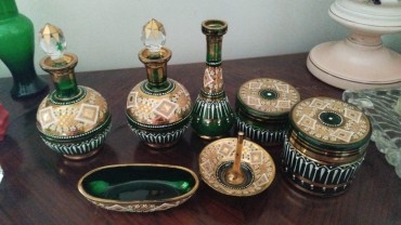 Lote de utensílios de toucador 