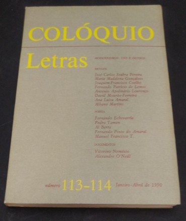 COLÓQUIO LETRAS - MODERNISMOS UNS E OUTROS