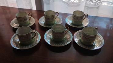 Seis chávenas de café