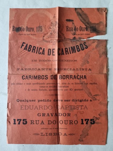 CARTAZ / PUBLICIDADE PORTUGUESA SÉCULO XIX 