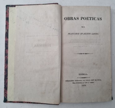 OBRAS POÉTICAS DE FRANCISCO EVARISTO LEONI