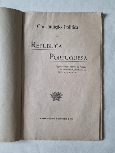 CONSTITUIÇÃO DA REPÚBLICA PORTUGUESA 1911