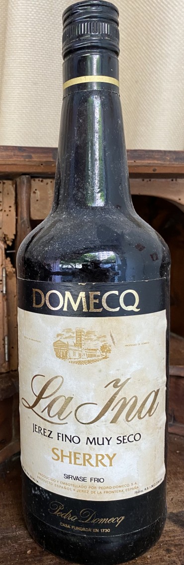 FRASCO DE VINHO FINO LA INA, JEREZ. MUITO SECO. XEREZ. POR DOMECQ