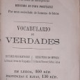 Bibliotheca Popular - Vocabulário de Verdades	
