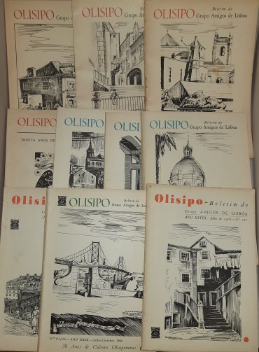 Dez (10) “Olisipo” Boletins Trimestrais do grupo Amigos de Lisboa	
