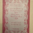 LIVRO DAS RECEITAS DE DOCES E COZINHADOS VÁRIOS D`ESTE CONVENTO DE SANTA CLARA D`EVORA 1729 