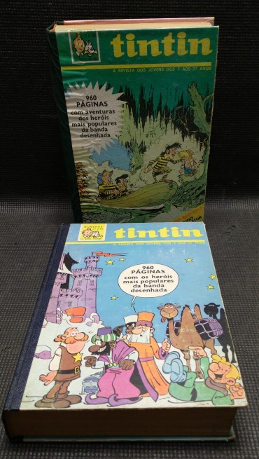 2 ENCADERNAÇÕES DE EDIÇÕES DE REVISTAS DO TINTIN