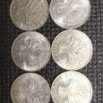 Dez moedas de 50 escudos da República Portuguesa 1971