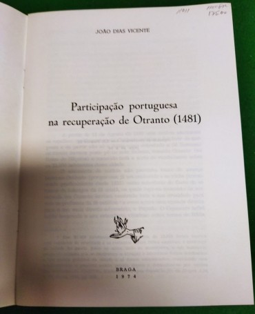 PARTICIPAÇÃO PORTUGUESA NA RECUPERAÇÃO DE OTRANTO (1481)