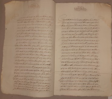 Manuscrito, 3 bifólios cosidos, Assinado com sinal Publico