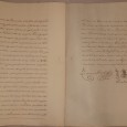 Manuscrito, s/papel, 2 bifólios cosidos, assinado com sinal publico