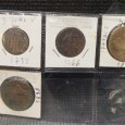 Quatro moedas antigas D. João V, D. José I - V Reis, D. João IV - 1 Pataco e D. Pedro V . 40 R.