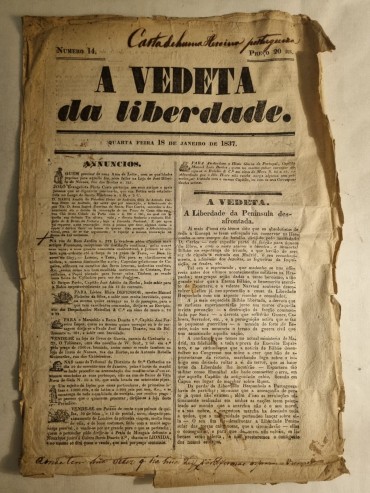 A VEDETA DA LIBERDADE – 1837