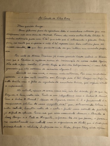 MANUSCRITO ANTÓNIO SARDINHA