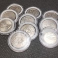 Dez moedas comemorativas