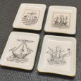 Quatro cinzeiros de mesa «Edição Especial Comemorativa da Exposição Mundial de Lisboa 1998»