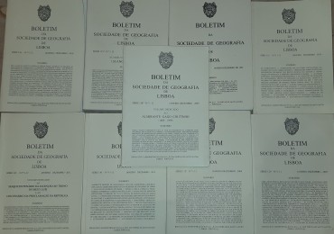 Nove (9) Boletins da Sociedade de Geografia de Lisboa
