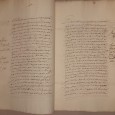 Manuscrito s/ papel, 9 bifólios, cosidos, assinado com sinal público