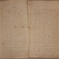 Manuscrito s/ papel, 3 bifólios cosidos, assinado c/ sinal público