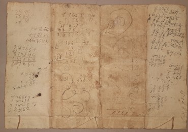 Manuscrito s/ papel, 3 bifólios cosidos, assinado c/ sinal público