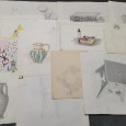 Lote de desenhos de atelier 
