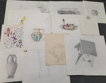 Lote de desenhos de atelier 