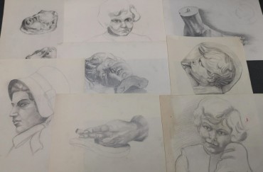 Lote de desenhos de atelier 