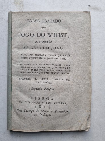 BREVE TRATADO DO JOGO DO WHIST - 1818