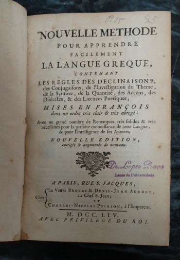 NOUVELLE METHODE POUR APPRENDRE FACILEMENT LA LANGUE GREQUE