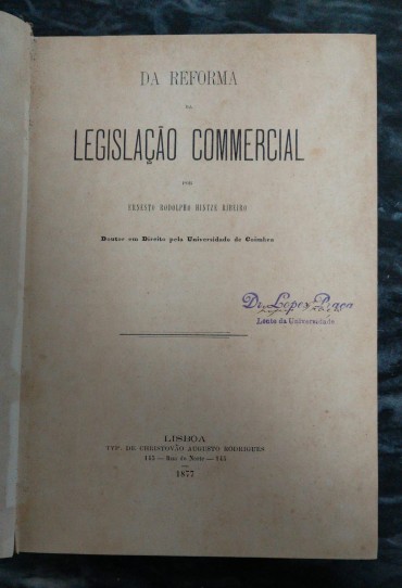 DA REFORMA DA LEGISLAÇÃO COMMERCIAL