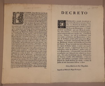 Dois Decretos Lei Militares do Século 18