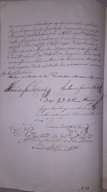 Manuscrito, Um Bifólio em papel selado, Resposta a Petição