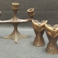 Candelabro e par de castiçais