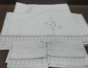 Conjunto de lençol e duas fronhas